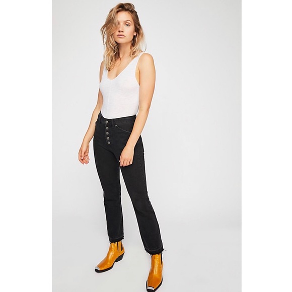 Free People Denim - Free People High Rise The Dylan Bootcut Crop Jeans